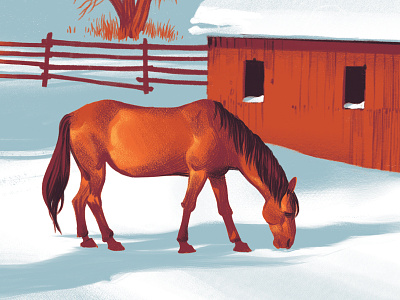 Capitol Reef National Park Poster (Detail) art direction capitol reef claire hummel fifty nine parks print series horse illustration national park printmaking screen printing winter