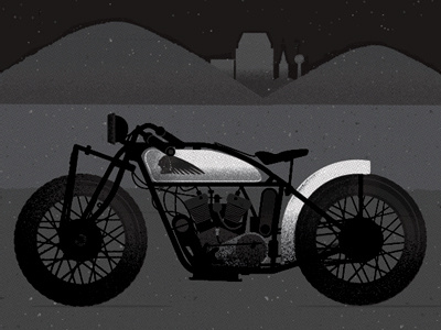 Motorbike Illustration in progress