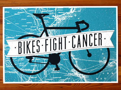 Bikes Fight Cancer Poster (2012) banner bicycle bikes fight cancer john boilard jp boneyard map massachusetts muncie poster