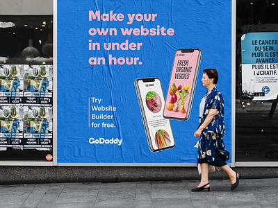 GoDaddy OOH Ad advertise brand design godaddy