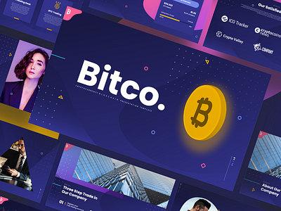 Bitco – Cryptocurrency Blokchain Powerpoint Template