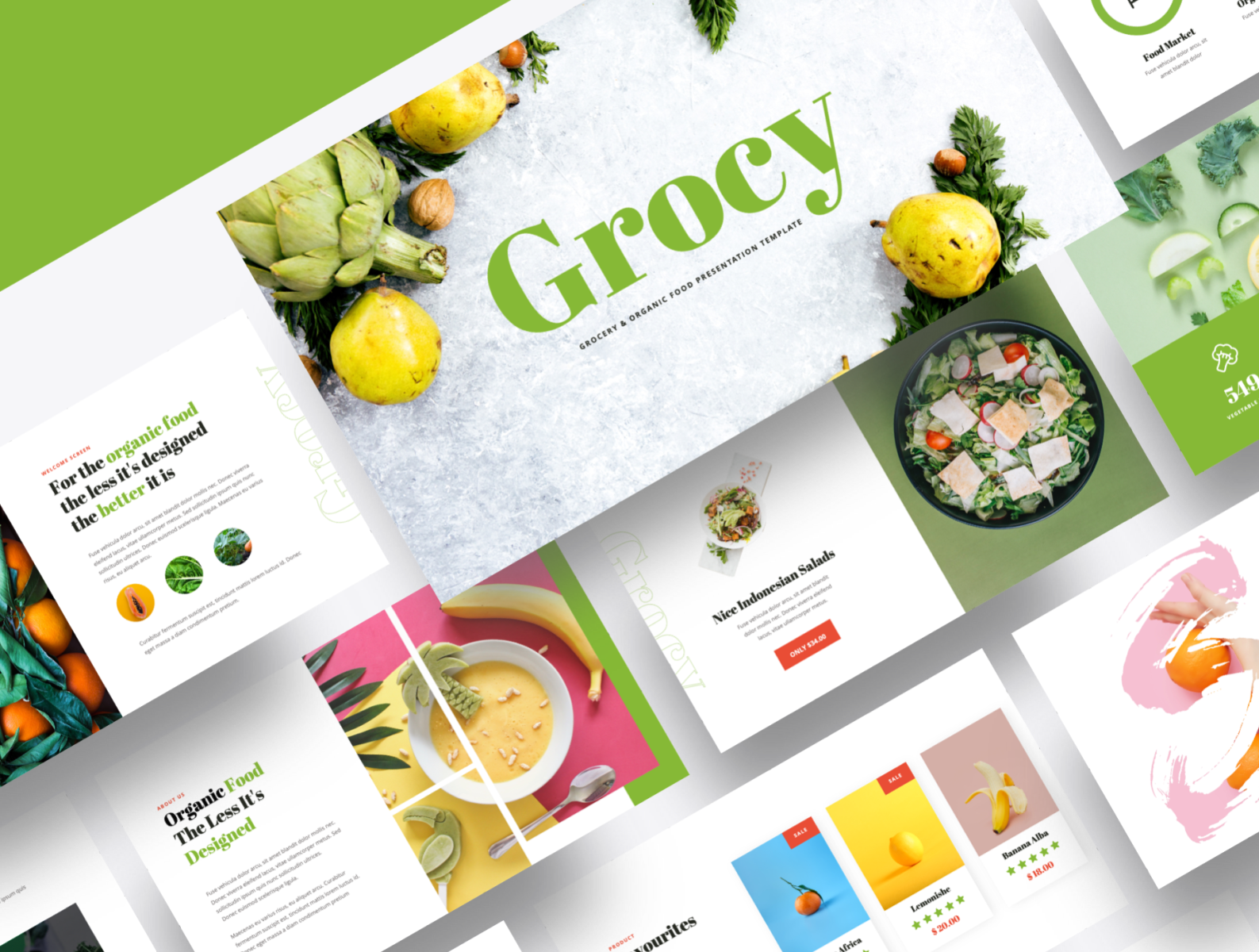 Grocy – Grocery & Organic Food Powerpoint Template by Masdika Studio on  Dribbble