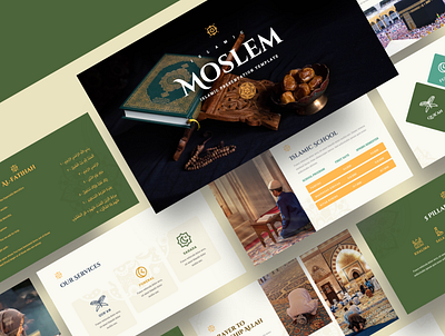 MOSLEM – Islamic Powerpoint Template branding islamic islamic calligraphy powerpoint template presentation user interface
