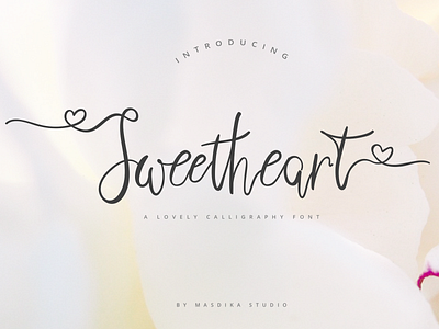 Sweetheart Lovely Calligraphy Font by Masdika Studio on Dribbble