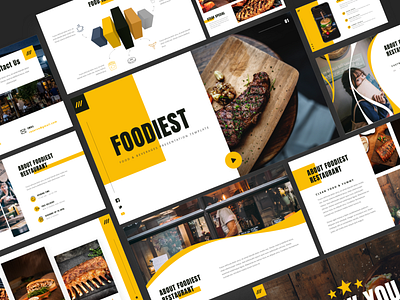 Foodiest Food & Beverages Powerpoint Template agency best powerpoint beverages business cafe clean cook creative food food powerpoint food presentation healthy portfolio powerpoint pptx presentation project resto studio yellow