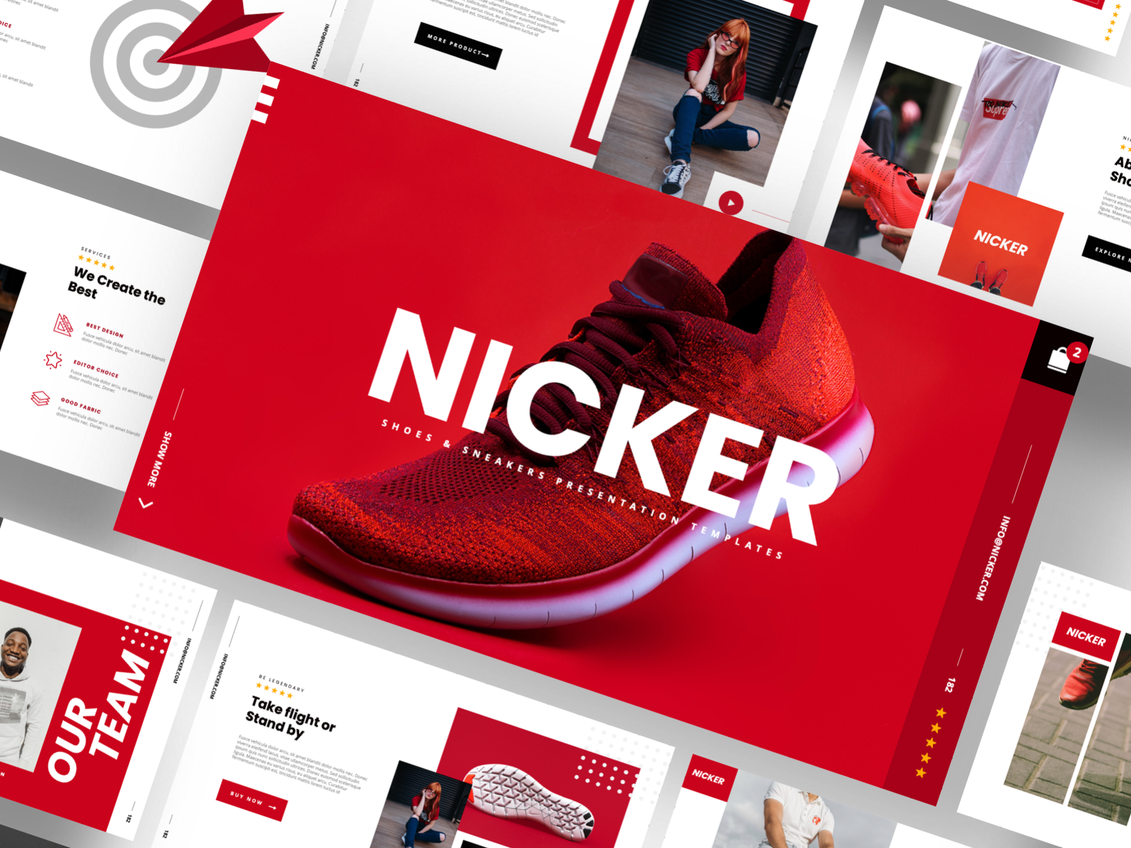 NICKER - Shoes & Sneakers Powerpoint Template athletic casual clothing concept creative design fashion foot footwear illustration isolated lifestyle modern pair running shoe shoes sneaker sneakers