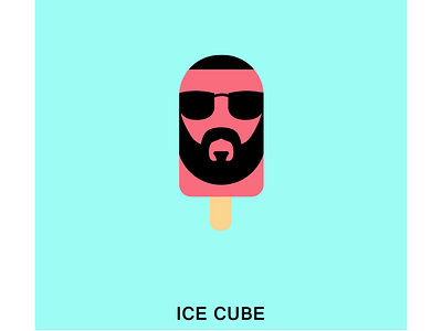 Ice Cube creative flat icon illustration illustrator vector vector artwork