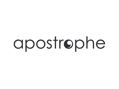 Apostrophe art concept creative creative concept design logo logo design typography