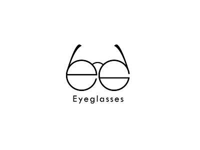 Eye Glasses art concept creative design flat icon illustrator logo logo design