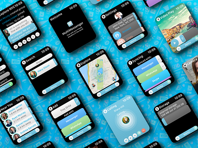 Messenger WatchOS UI Design - Multiple Screen View!