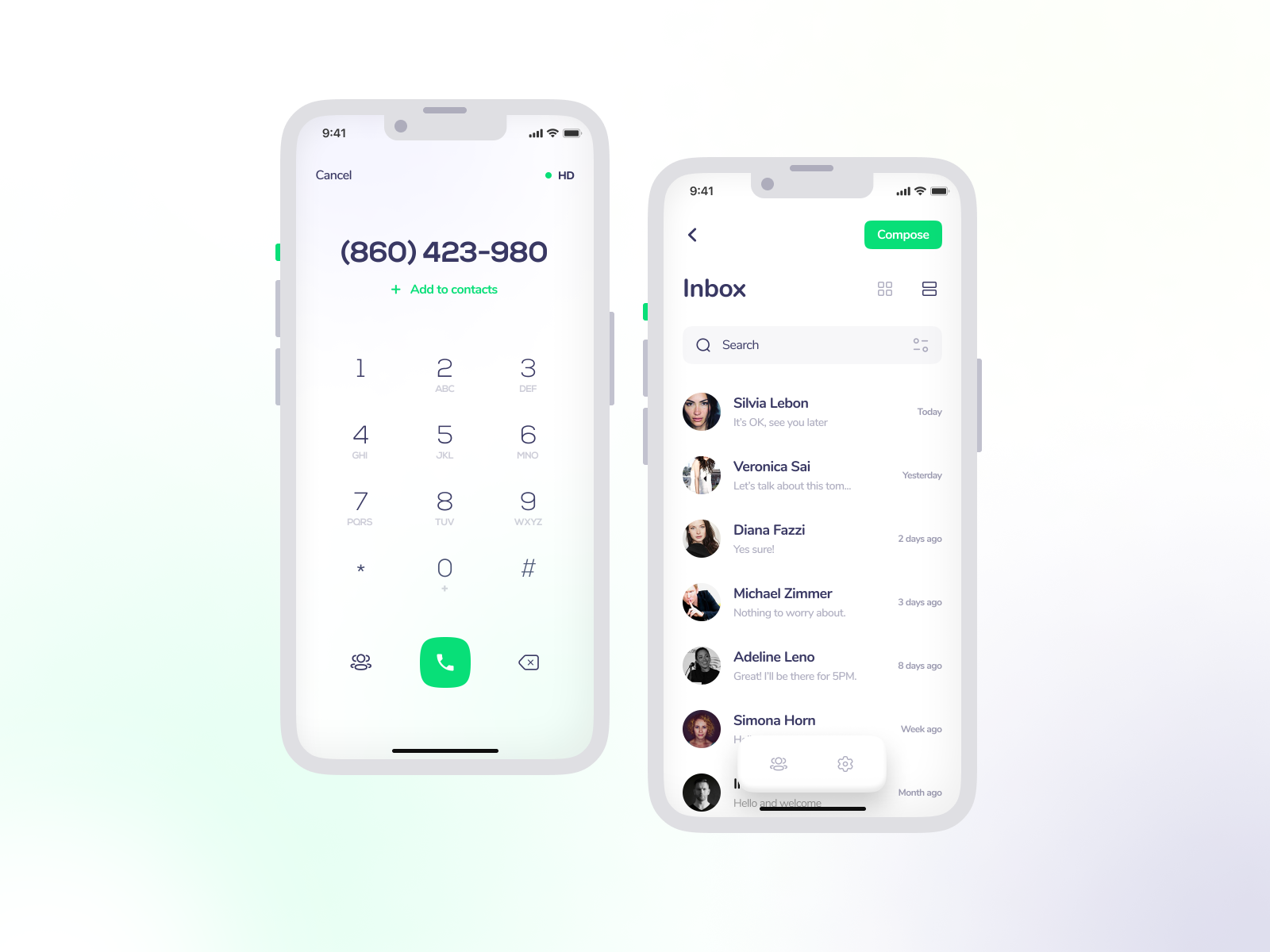 Dialer App UI Design by Makatsaria on Dribbble