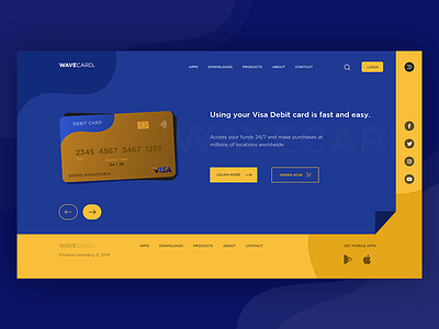 Wavecard - Landing page debit card finance wavecard website