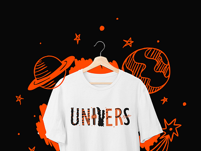 Univers Tshirt Mockup brand design illustration tshirt tshirt design vector
