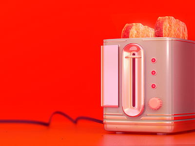 Get Toasted 3d 3d design 3d illustration illustration maya render toast toaster