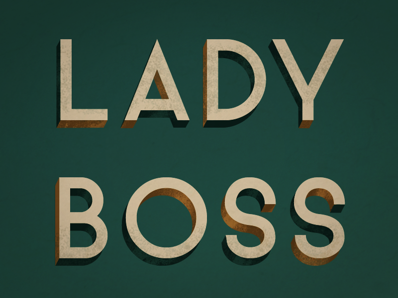 Lady Boss retro texture lettering illustration typography