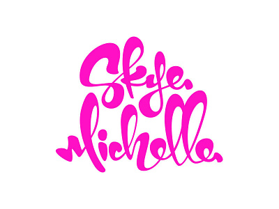 Skye Michelle Logo calligraphy graphics logo vector