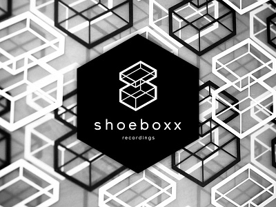 Shoeboxx black denver graphic isometric logo music white