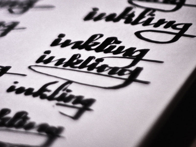 Inkling black and white calligraphy