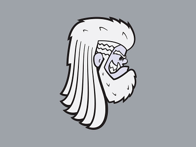 Abominable Flowmen abominable beast flow hockey logo mullet vector