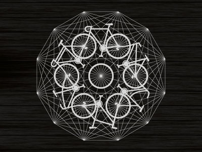 Karma Bicycles bikes geometric illustration