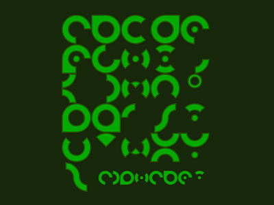 Arcane alien alphabet font unintelligible
