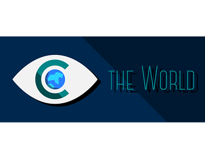 C the World logo poster pun vector art world