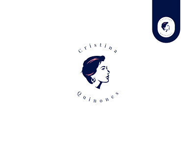 Cristina Quinones caricature logo face logo illustrator logo