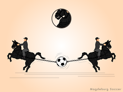 Magdeburg Soccer foot ball horse illustration illustrator soccer