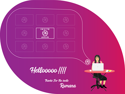 Dribble Invite - Rumana dribbble debut dribbble invite invite