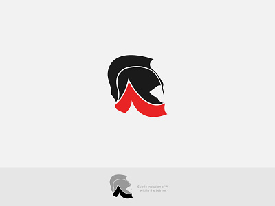 A' Helmet Logo helmet helmet logo illustration illustrator knight helmet logo logo design vector