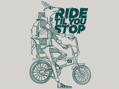 Ride or Don't animals apparel bike chopper screenprint t shirt type