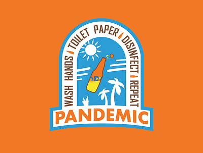 Pandemic Logo branding design icon illustration illustrator lettering logo vector