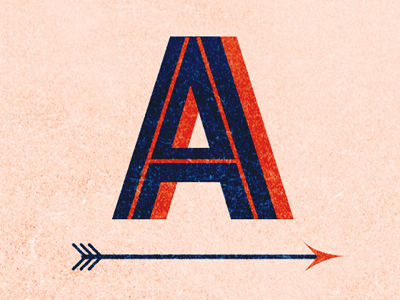 A a arrow typography