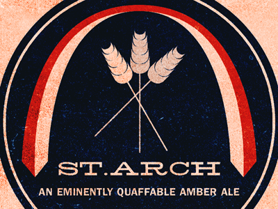 St Arch beer label st. louis wheat