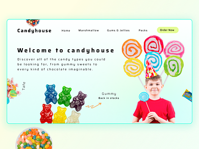 Candyhouse | Hero clean design hero section landing page landing page design ui ux