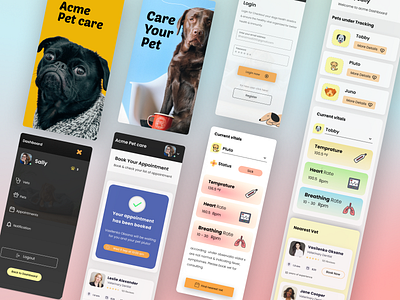 pet care | App Ui Exploration appdesign clean graphic design simple ui uidesign uiux ux design