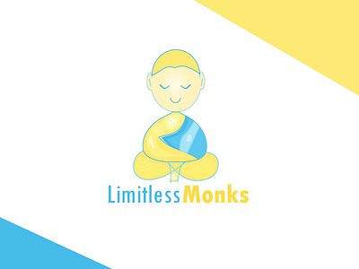 logo for limitless monks logo logodesign logos logotype yellow