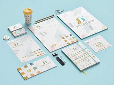 brand identity for joyus designs brand brandidentity branding clean colors graphic graphic design illustration stationary design