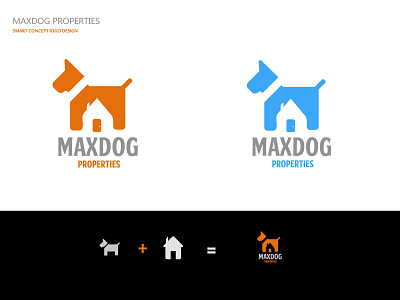 maxdog properties logo. animal logo animal logos branding graphic graphic design icon illustration logo logodesign simple smart typography