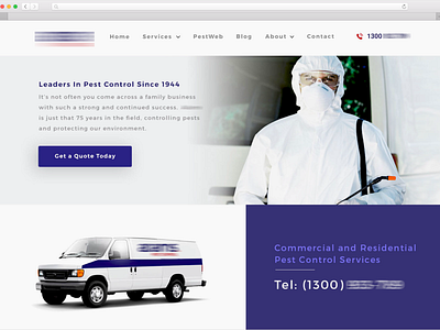 Pest Control .. WIP branding clean simple ui webs website concept website design company