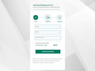 Simple Shipping Estimate Form clean design form graphic design simple uidesign ux