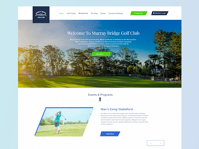 Golf Club Website Redesign clean creative design graphic design typography ui pack uikits ux designer ux ui design website design