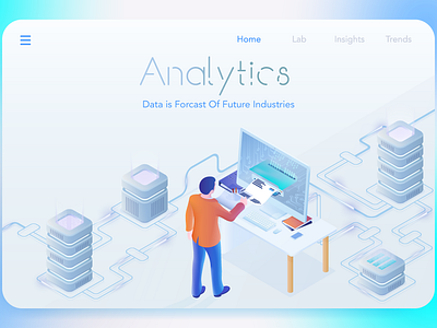 Data Analytics landing branding clean data analysis data analytics data visualization graphic design illustrations landingpage simple typography ui vector