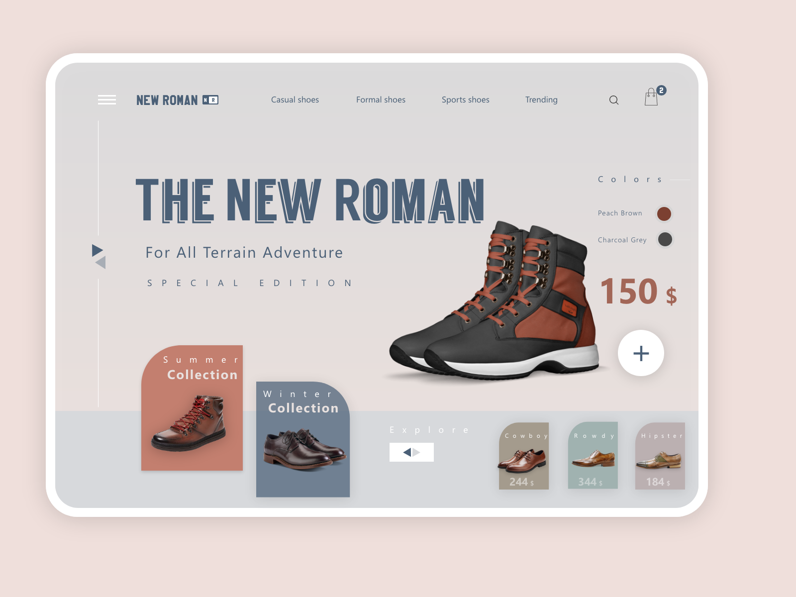 modern shoe store app