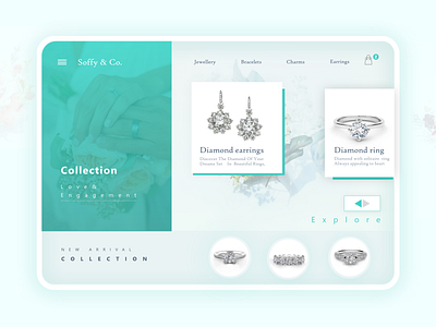 Modern jewellery store landing page branding clean ui design designer graphic design jewellery landing page design store ui ux