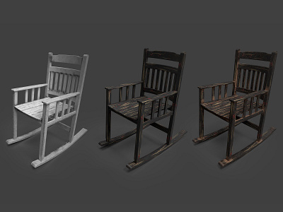 Old Chair 3d art architechture lowpoly3d mobilegame modeling
