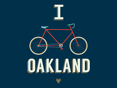 I Bike Oakland bike illustration oakland