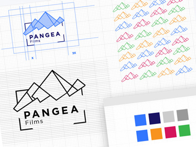 Pangea Films - Logo and Branding branding identity logo logo design nature outdoor pangea wildlife