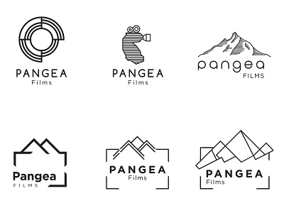 Pangea Films - Concept Explorations black and white branding identity logo logo design nature outdoor pangea wildlife