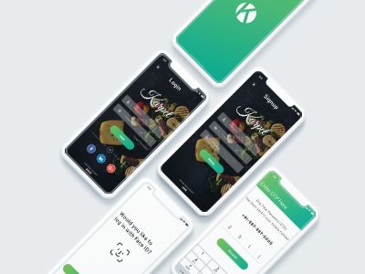 Restaurant app design app login